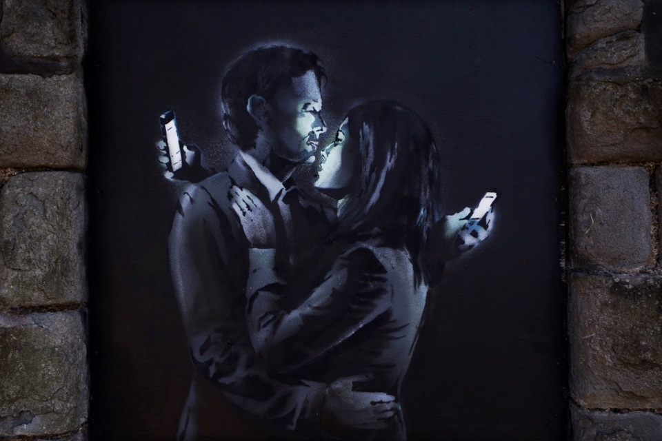 Mobile-Lovers-graffe-de-Banksy